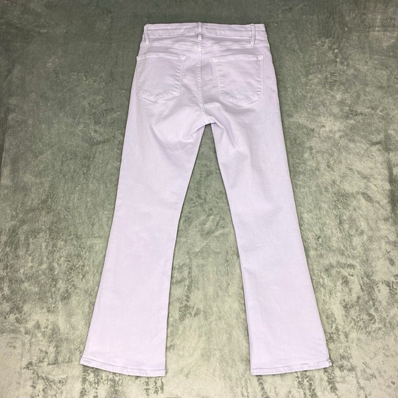 Frame Jeans Womens Sz 27 Purple Lavender Le Crop Mini Boot Mid Rise Stretch Boho - Picture 7 of 13